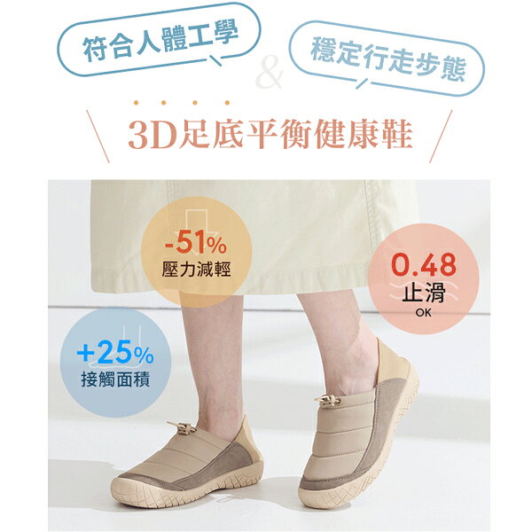 BONJOUR☆免綁鞋帶！3D步態平衡2way健康機能鞋【B0667】5色 5