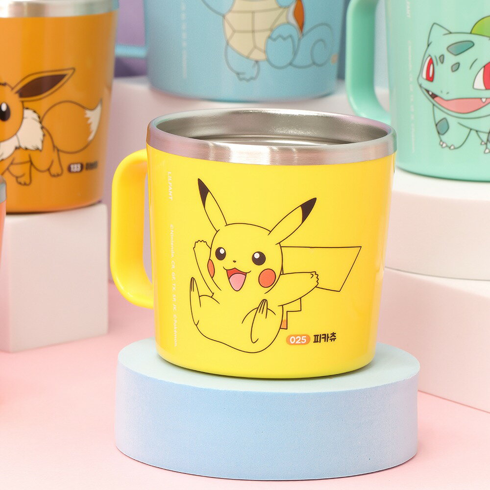 雙層不鏽鋼杯 380ml-皮卡丘 神奇寶貝 寶可夢 pokemon 韓國進口正版授權