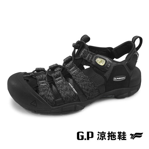 G.P(男)快速磁扣專業機能護趾涼鞋 男鞋-黑色 0