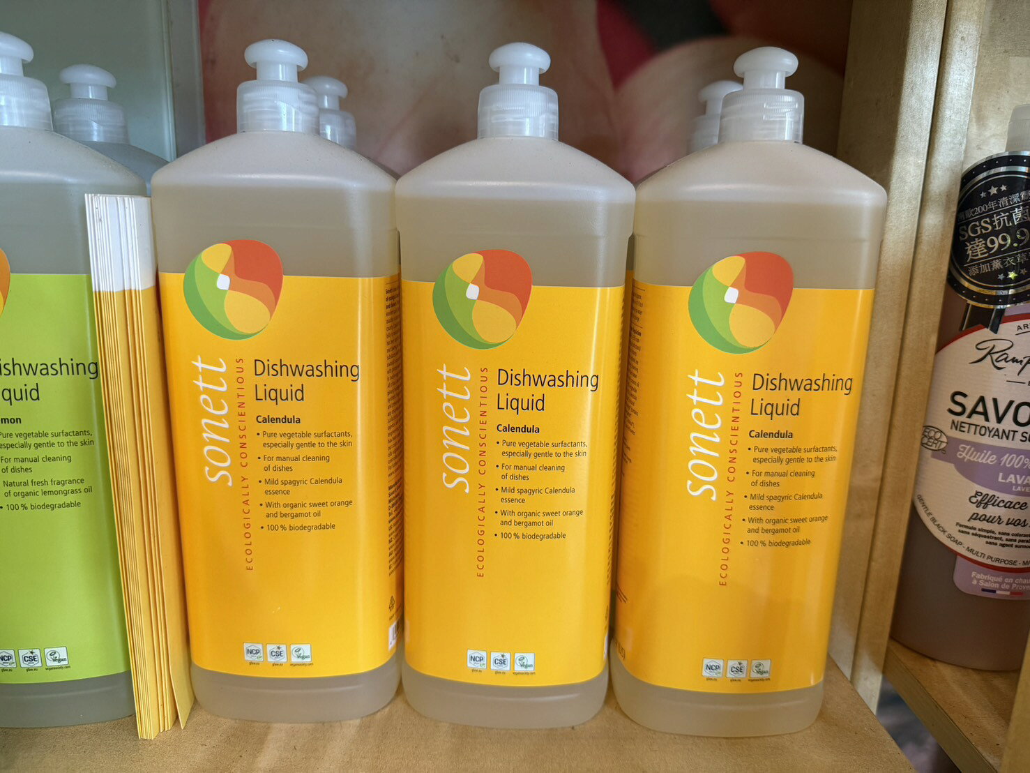 sonett清淨世家 律動環保洗碗精 金盞花1L*3