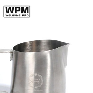 正品WPM/惠家拉花杯304不銹鋼拉花缸 斜口奶缸尖嘴圓嘴450ml新款