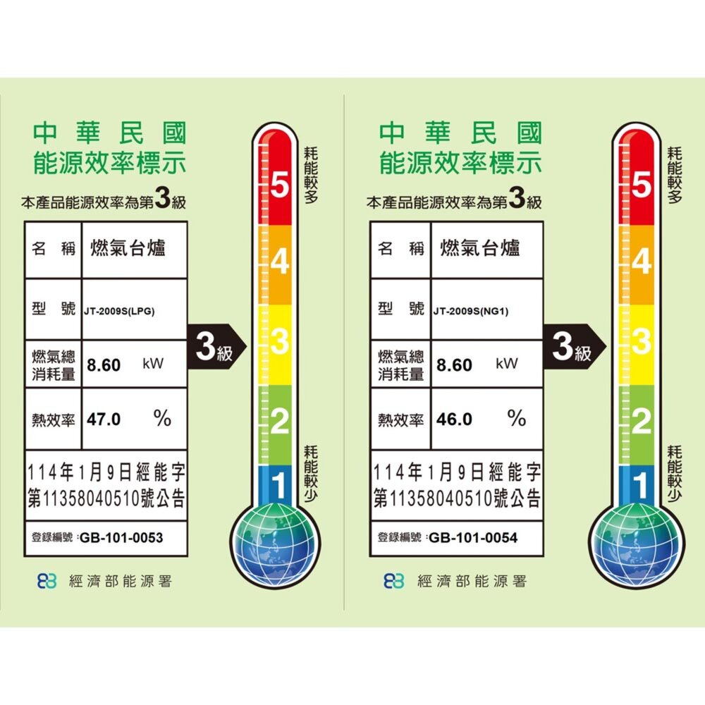 高雄 喜特麗 JT-2009S 雙口 歐化 不銹鋼 檯面爐 JT-2009 瓦斯爐 限定區域送基本安裝 2