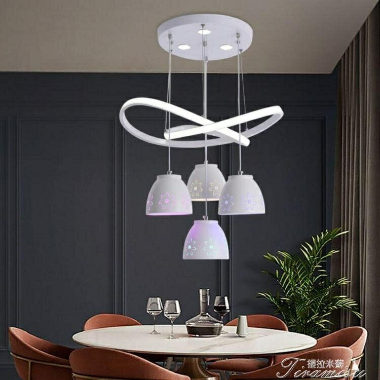 中式吊燈 餐廳燈新款餐廳吊燈LED現代簡約創意時尚飯廳大氣家用餐廳燈