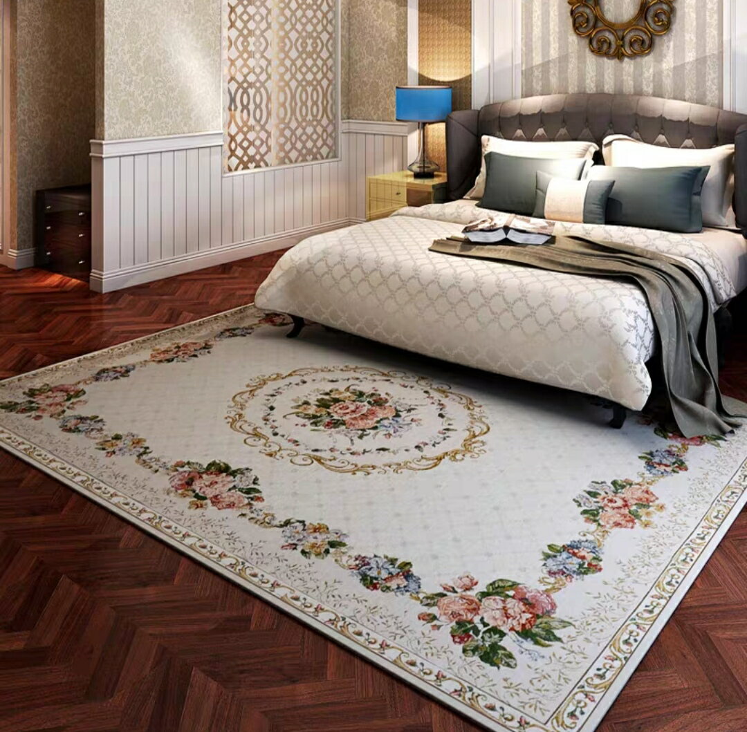 外銷等級 外銷歐美 最新款 歐洲宮廷貴族風 玫瑰花園 高級尊貴氣派客廳地毯 (客製訂作款)