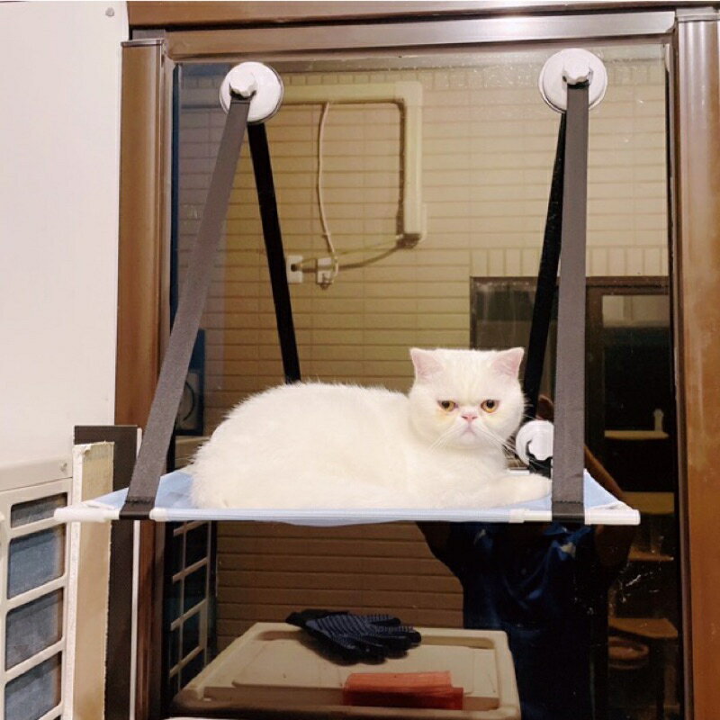 可折疊貓吊床貓爬架窗戶貓窩寵物貓咪架子吸盤掛床玻璃懸掛式曬太陽神器吊床