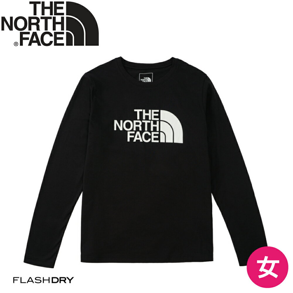 【The North Face 美國 女 快乾棉長袖T《黑》】8CK0JK3/排汗衫/長袖T恤/運動衫/登山