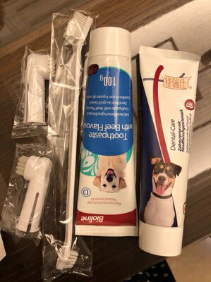 美琪 德國狗狗牙刷寵物牙膏套裝貓咪除口臭