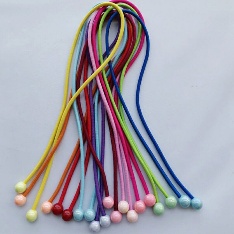 10根彩色發繩混色中號圓珠成人扎頭發長頭繩發飾橡皮筋頭飾