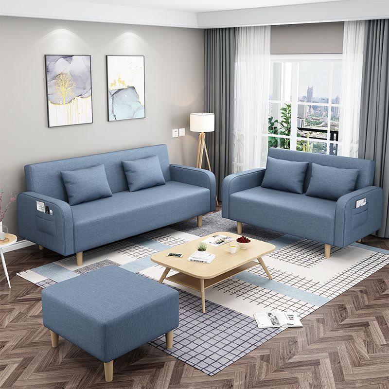 北歐布藝沙發小戶型可折疊兩用沙發床可拆洗客廳臥室陽臺組合沙發