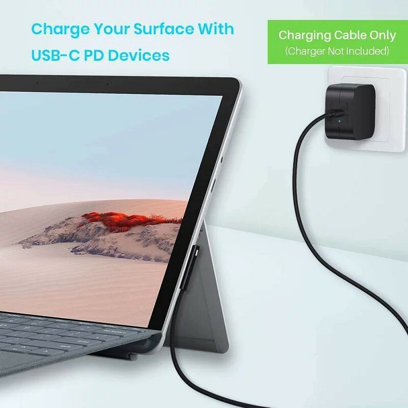 微軟surface充電線go快充45W充電器轉接頭98X pro76543專用65W