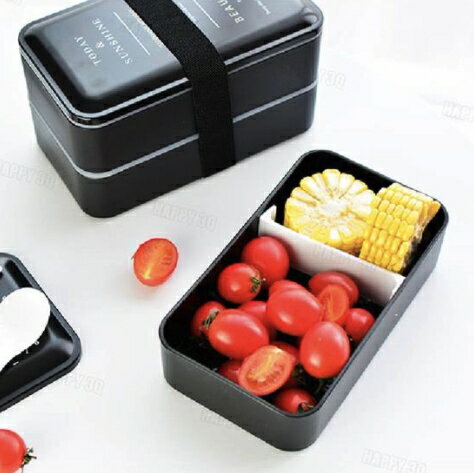 黑便當盒時尚設計PP創意塑膠便當盒日式字母設計可微波餐盒午餐盒保鮮盒-多款【AAA3782】