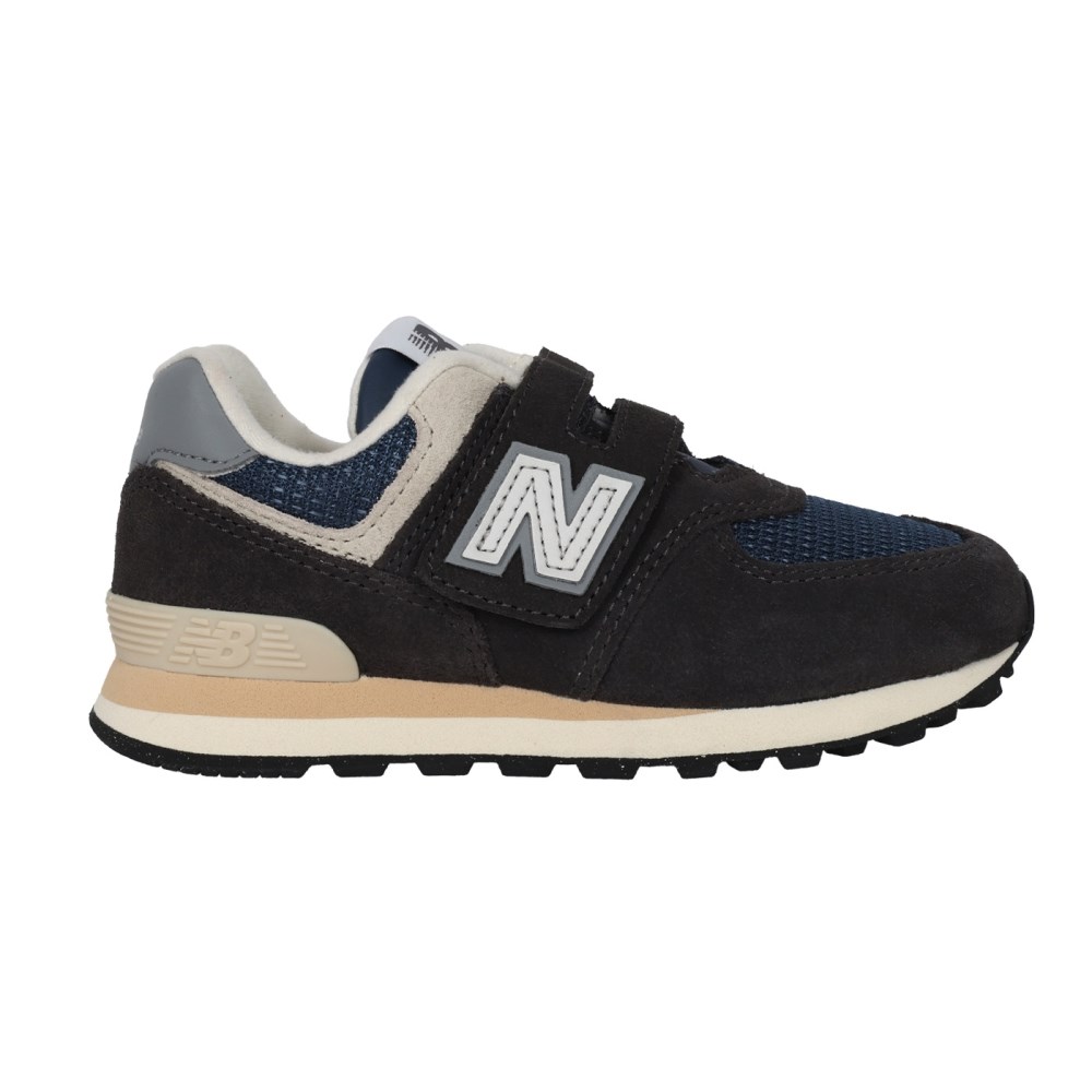 NEW BALANCE 男中童復古慢跑鞋-WIDE(免運 574系列 魔鬼氈 寬楦「PV574SGG」≡排汗專家≡