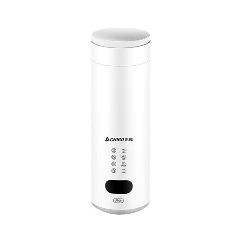 志高燒水杯電熱小型便攜式旅行辦公室燒水壺保溫杯自動加熱電熱杯【Snowbelle優選】