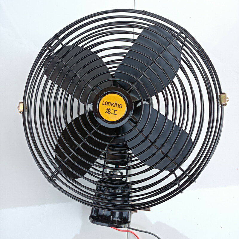 鏟車大貨車挖機裝載車叉車工程車載電風扇金屬12V24V製冷強力靜音