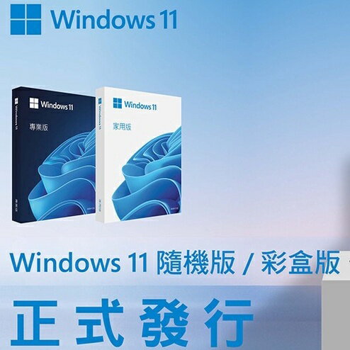 Microsoft 微軟 Windows 11 專業 PRO/家用 HOME 作業系統 (彩盒裝/隨機版) WIN 11