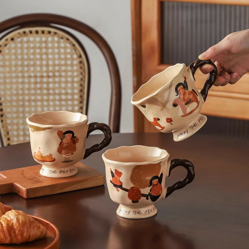 Vietri Mare馬克杯陶瓷手繪咖啡杯復古水杯送禮牛奶杯子丨安東尼