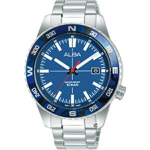 ALBA 雅柏錶 ACTIVE 探索冒險潮流腕錶-VJ42-X335B(AS9Q19X1)-43mm-藍面鋼帶【刷卡回饋 分期0利率】【跨店APP下單最高20%點數回饋】