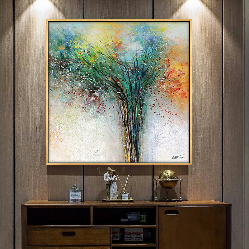 5d鉆石畫滿鉆新款小幅客廳抽象生命之樹十字繡簡約現代鉆石繡