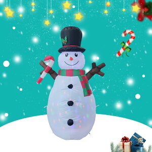 110v 新款亞馬遜 圣誕節新品 充氣樹枝雪人氣模1.6米彩燈旋轉 圣誕裝飾 科凌旗舰店