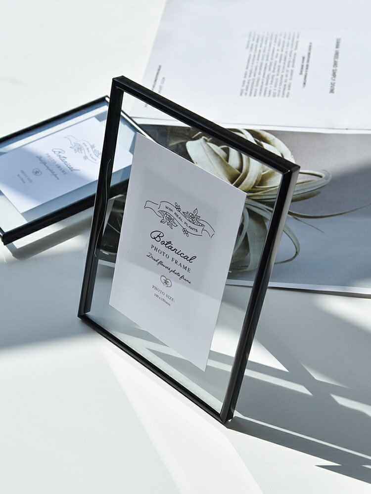 簽名照收藏框北歐ins風相框6寸7寸8寸10寸A4擺臺水晶玻璃現代簡約