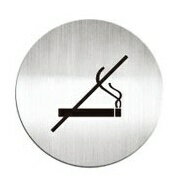 [Deflect-o]高質感鋁質圓形貼牌-禁止吸煙-#610810C