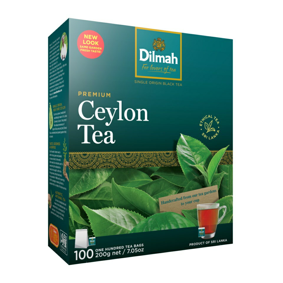 錫蘭紅茶《 Dilmah 》斯里蘭卡第一品牌 帝瑪100%小紅茶包 2g*100入/盒*24盒/箱-【良鎂咖啡精品館】