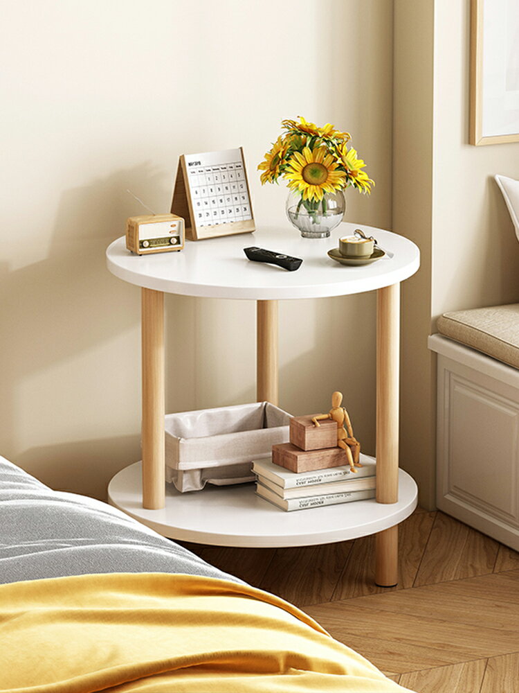 樂享居家生活-免運 邊桌床頭柜簡約現代邊幾床頭置物架家用臥室簡易小型桌子茶幾儲物柜子