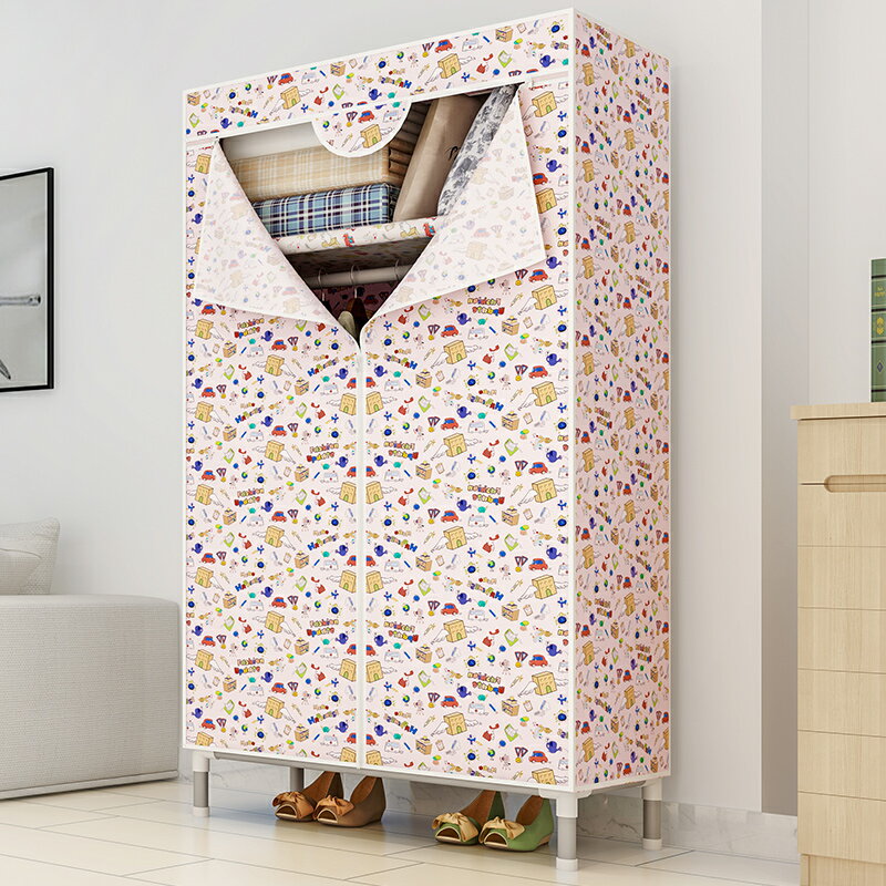 簡易衣柜布衣柜兒童宿舍出租房用組裝小柜子臥室家用衣櫥現代簡約
