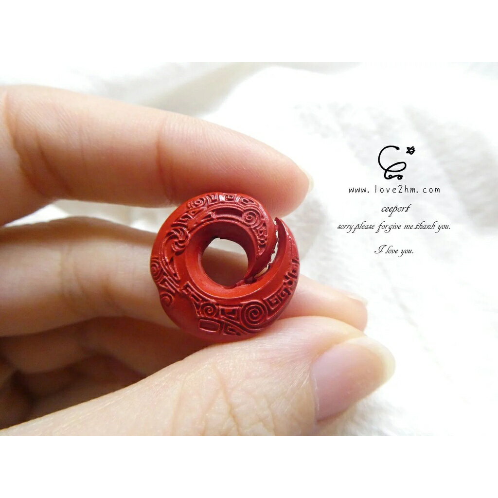 85%硃砂 仿古龍/硃砂/水晶飾品/ [晶晶工坊-love2hm] 1