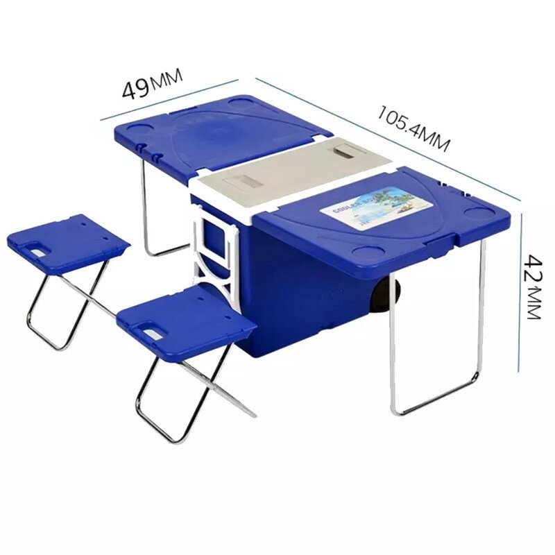 大容量塑料折疊保溫桌椅套裝車載戶外野冰櫃野餐桌