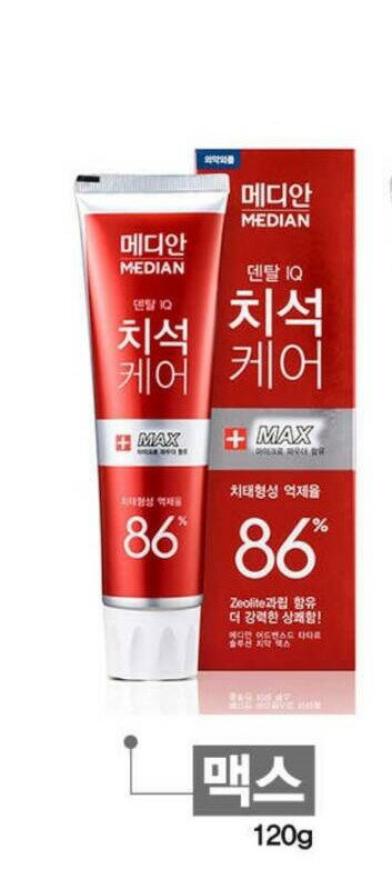 韓國Median 86%強效淨白去垢牙膏-綠茶