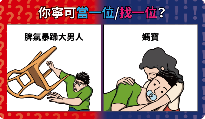 《殘酷二選一》問題牌卡 4