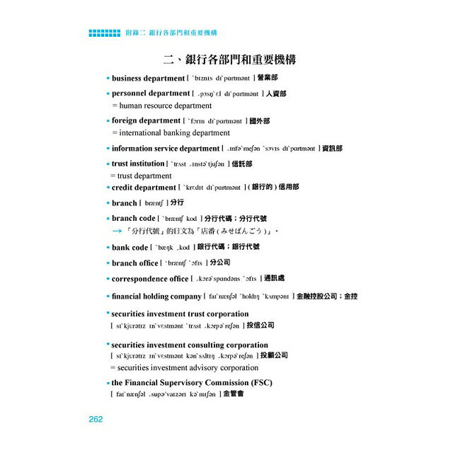 即選即用銀行郵局金融英文單字 6