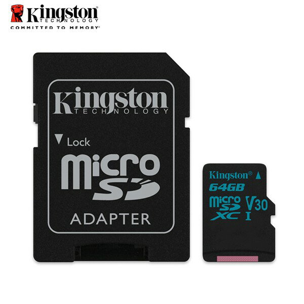 金士頓 64G Kingston Canvas Go! microSD UHS-I Class 3 U3  高速記憶卡