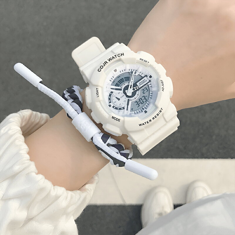 運動手錶 電子錶 大錶盤 2023新款手錶女款男款初高中初中學生潮流獨角獸運動女生防水電子『xy16913』