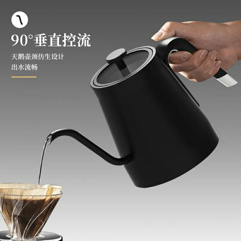 德國110V溫控手沖咖啡壺家用不銹鋼細口長嘴電熱水壺功夫泡茶壺