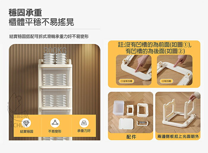 《DFhouse》五層收納小推車 置物架 層架 收納架 空櫃 2