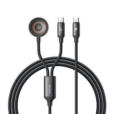 Mcdodo麥多多 貝塔系列60W2合1數據線C to C+蘋果手錶無線充線長1.2m CA220【App 4%回饋】