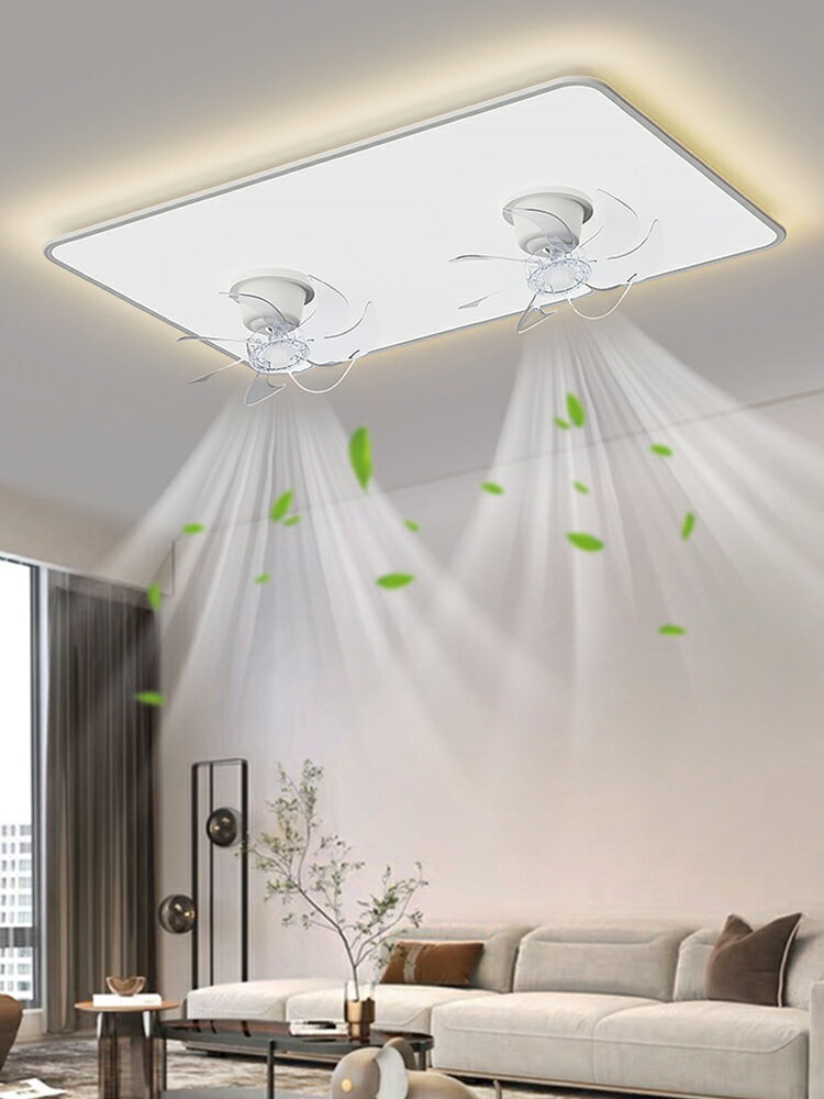 客廳燈風扇燈現代簡約大氣吸頂燈全光譜護眼全屋套餐燈具電扇一體