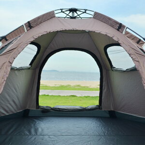 免運 開發票 野營六角多人沙灘室內公園遮陽全自動折疊速開戶外露營便攜式帳篷