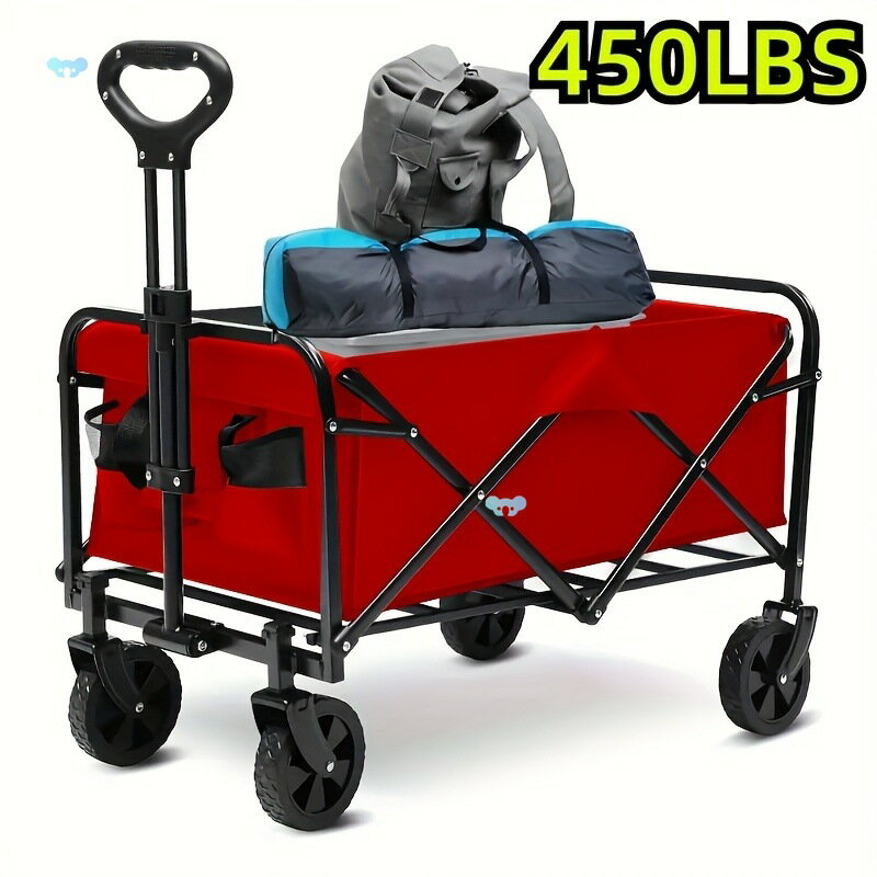 Heavy Duty Folding Garden Cart with 360° All Terrain