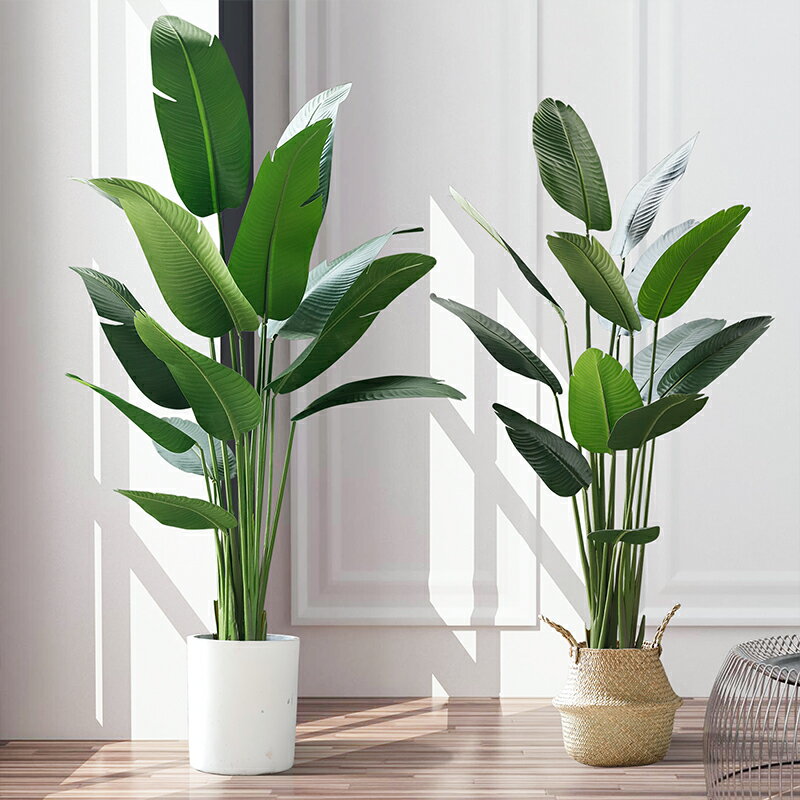 旅人蕉植物仿真樹大型北歐ins綠植盆栽擺件室內客廳假花造景裝飾