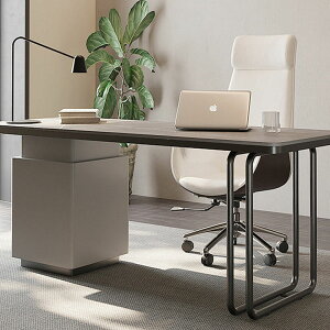 意式極簡輕奢書桌現代巖板臺式電腦桌北歐小戶型辦公桌家用寫字桌