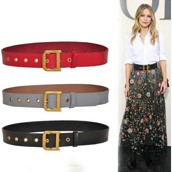 腰帶真皮腰封D字扣夏外搭皮帶女裝飾百搭黑色【聚物優品】