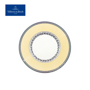 德國Villeroy&Boch 奧頓 Audun 22cm盤-Fleur 黃邊花環