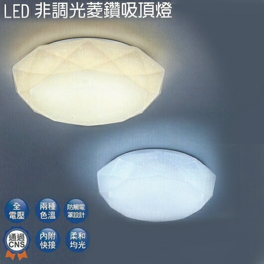 【燈王的店】舞光菱鑽 LED 16W 非調光吸頂燈 浴室陽臺走道燈 LED-CED16