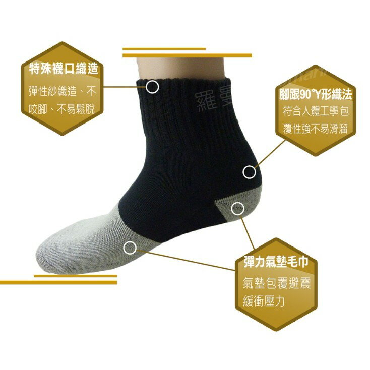 奈米竹炭襪 厚底毛巾襪 除臭襪 短襪 健康襪 氣墊襪 慢跑襪 運動襪 3雙5雙組合隨意搭  MIT 台灣製造 櫻桃嚴選 1
