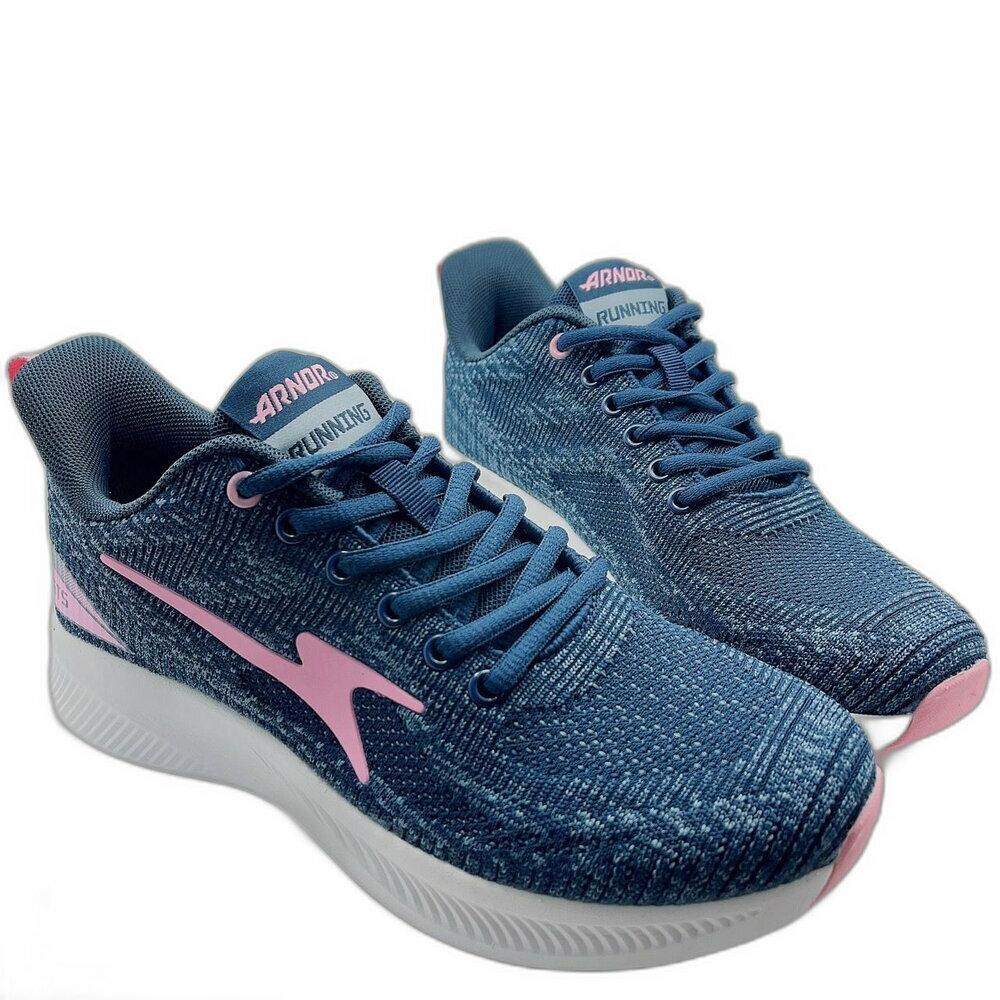 ARNOR輕量透氣運動女鞋-藍粉色 另有藕粉色可選 - 女大童鞋 女大童 ARNOR 透氣運動鞋 運動鞋 布鞋 跑步鞋