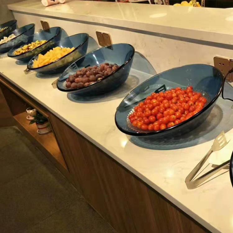 特價簡約自助餐廳水果盤器皿玻璃斜口碗沙拉盤刺身盤酒店海鮮姿造「限時特惠」