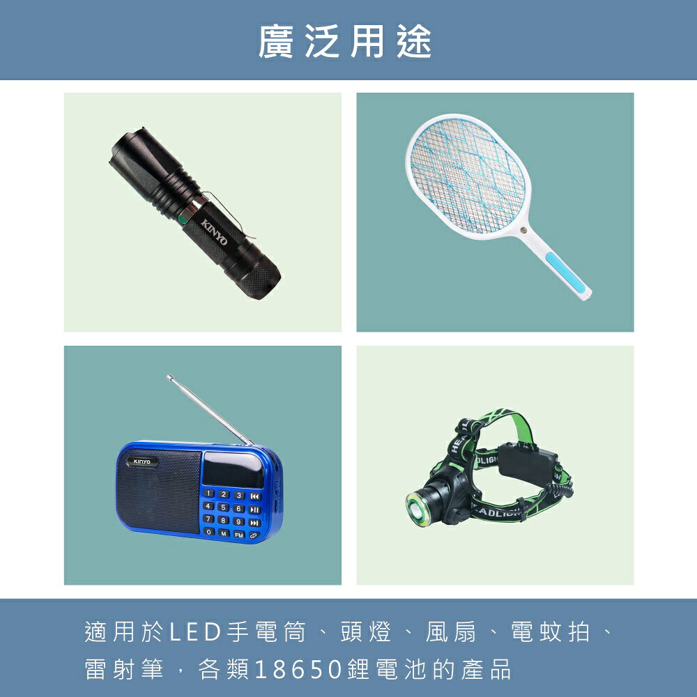 【KINYO】18650鋰充電電池 (CB-26) 安全電芯 2600mAh 3.7V  | BSMI 安規通過 4